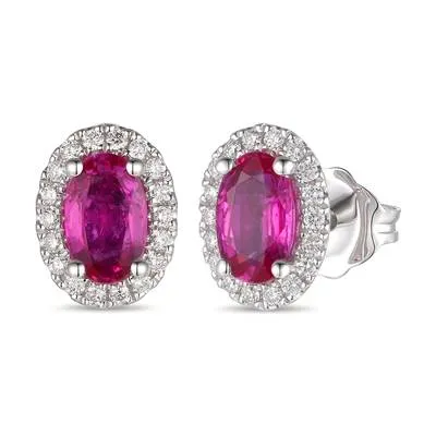 LeVian Ruby and Diamond Earrings