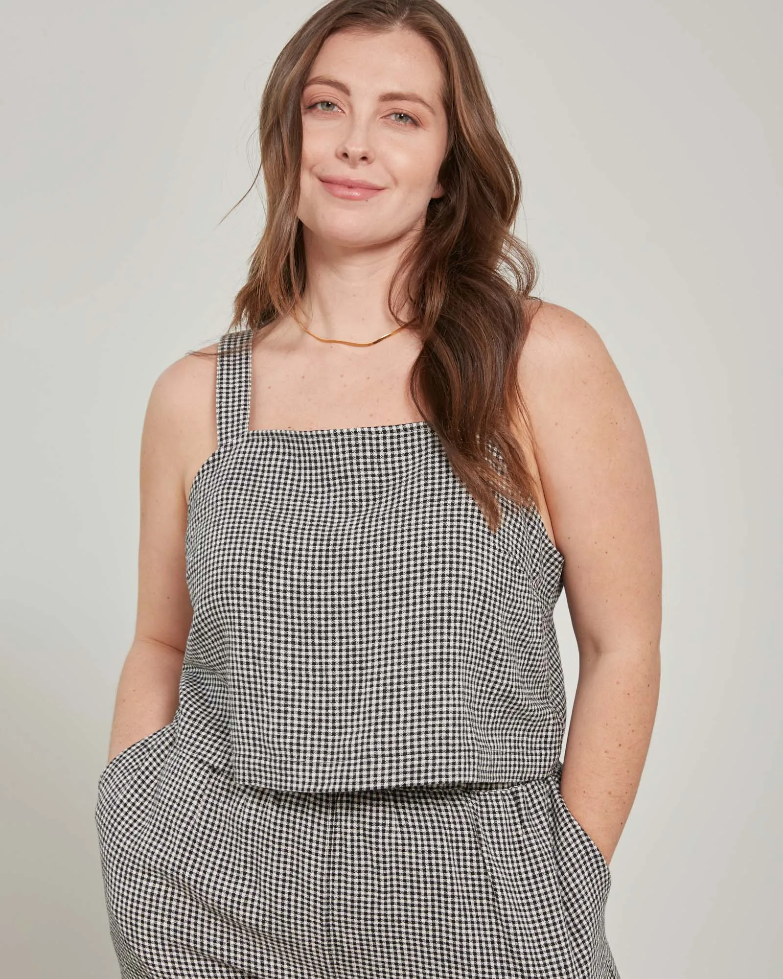 Linen Cropped Tank