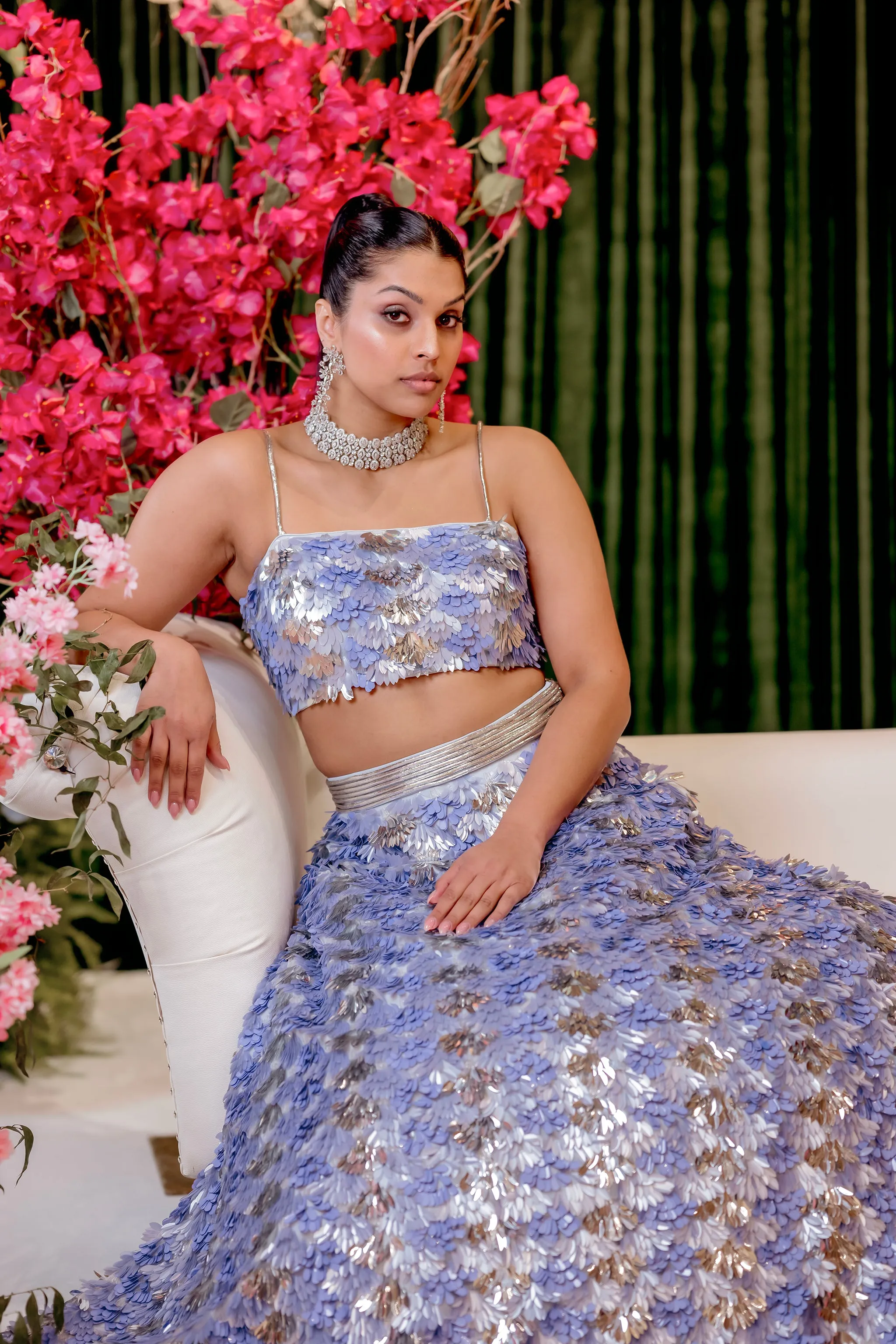 LISBON Periwinkle Lehenga Set