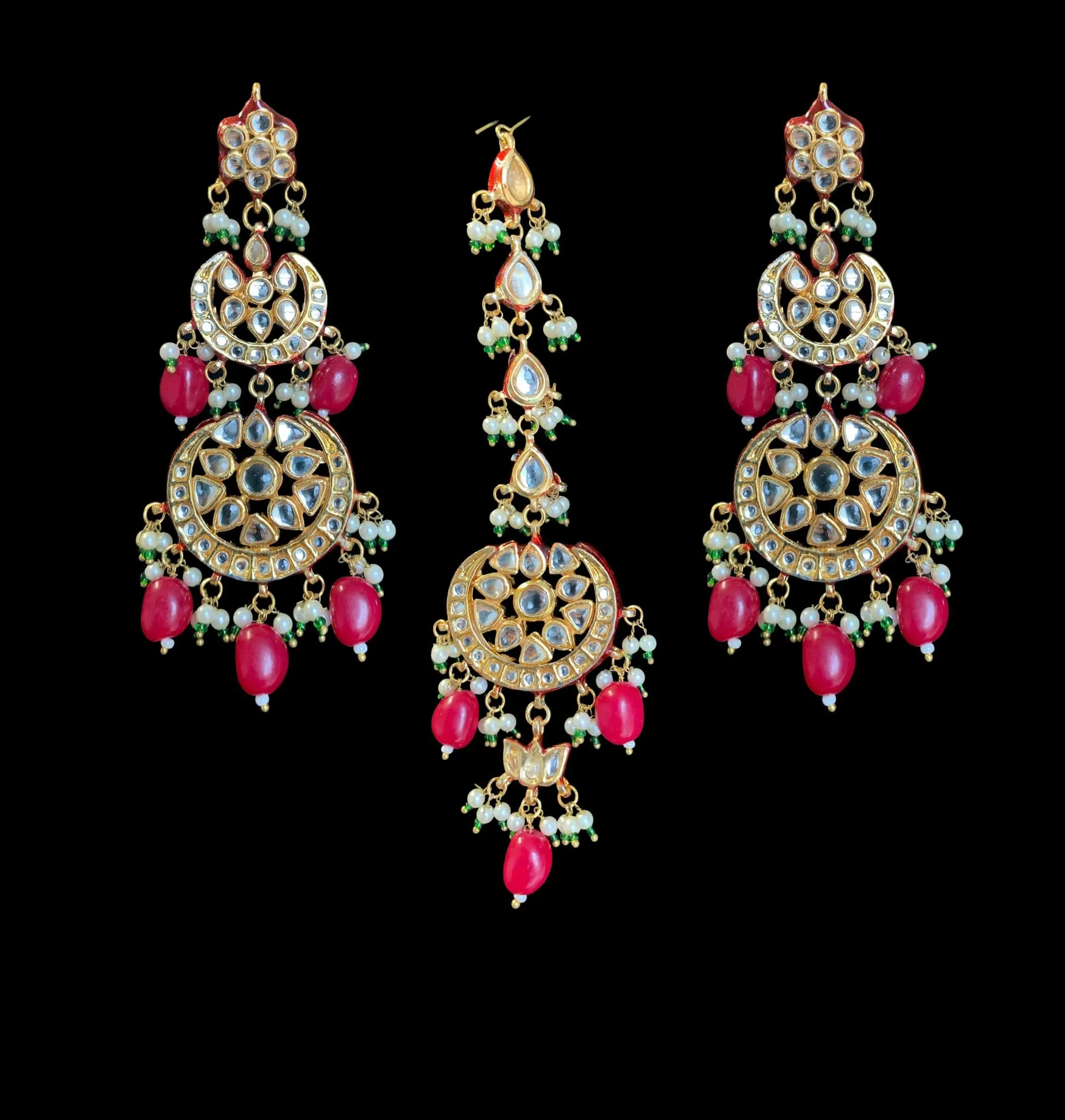 Lisha kundan bridal set ( SHIPS IN 4 WEEKS  )