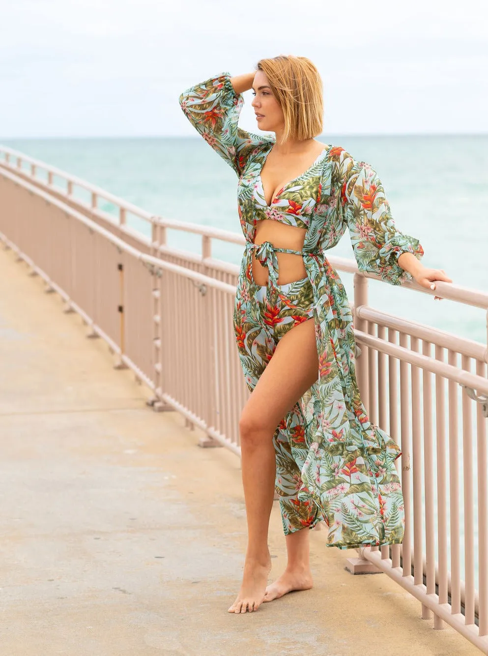 Long Sleeve Robe Cover Up