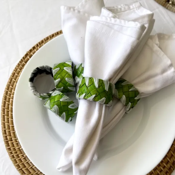 Pandan Napkin Rings (Set of 6)