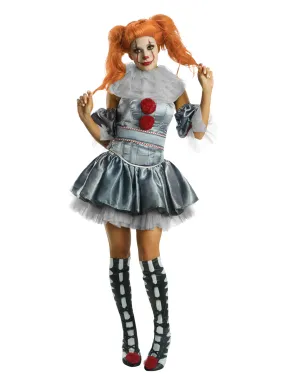 Pennywise Deluxe Womens Costume for Adults - Warner Bros IT Movie