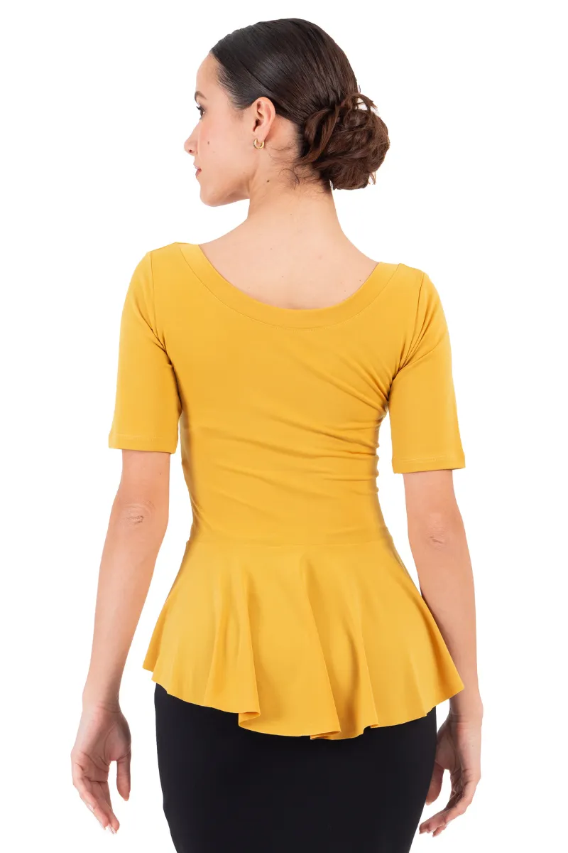 Peplum Top With Short Sleeves