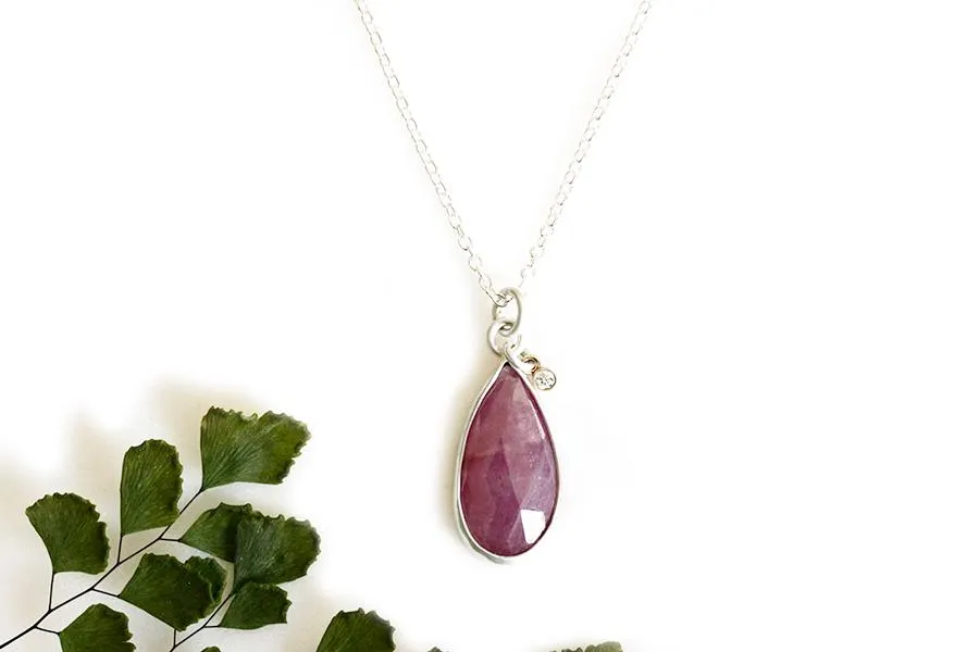 Pink Sapphire Necklace