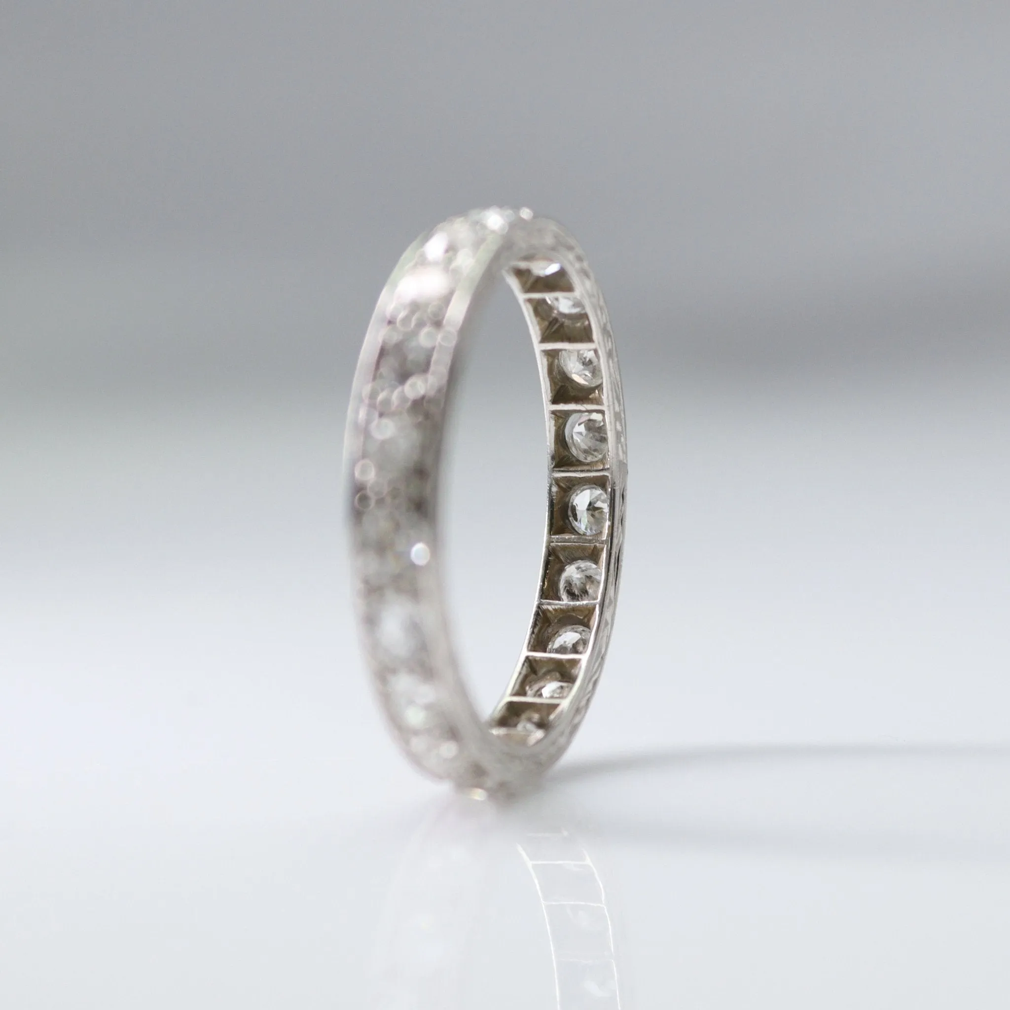 Platinum Art Deco Diamond Eternity Ring