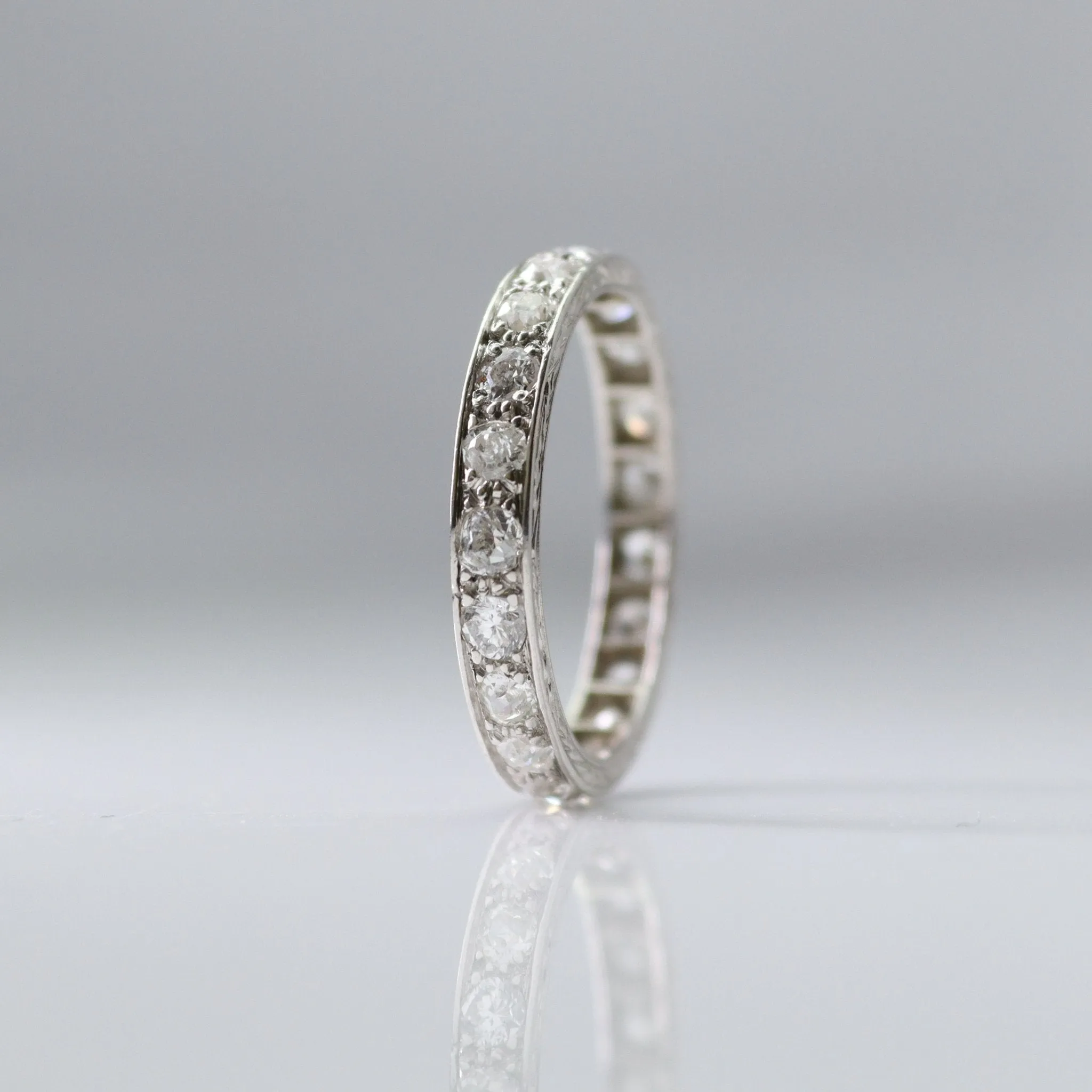 Platinum Art Deco Diamond Eternity Ring