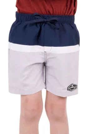 Pure Western- Boys Liam Boardshort- Navy/Green Marle