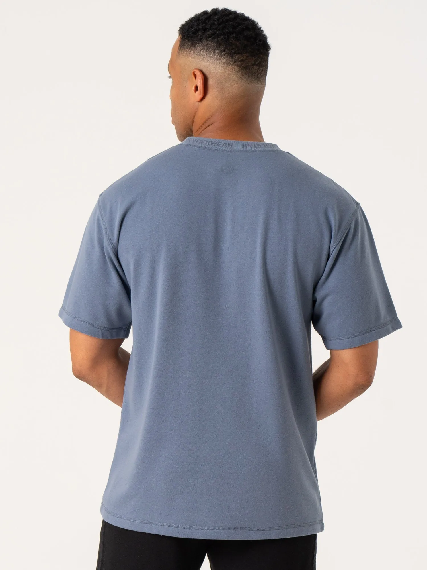 Pursuit Fleece T-Shirt - Denim Blue