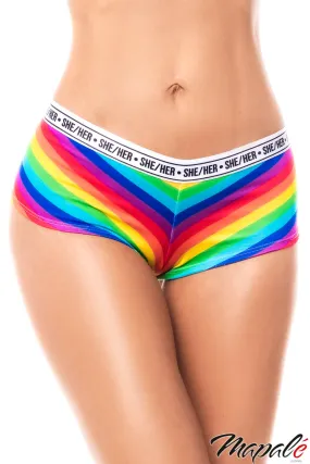 Rainbow Cheeky Short (She/Her)