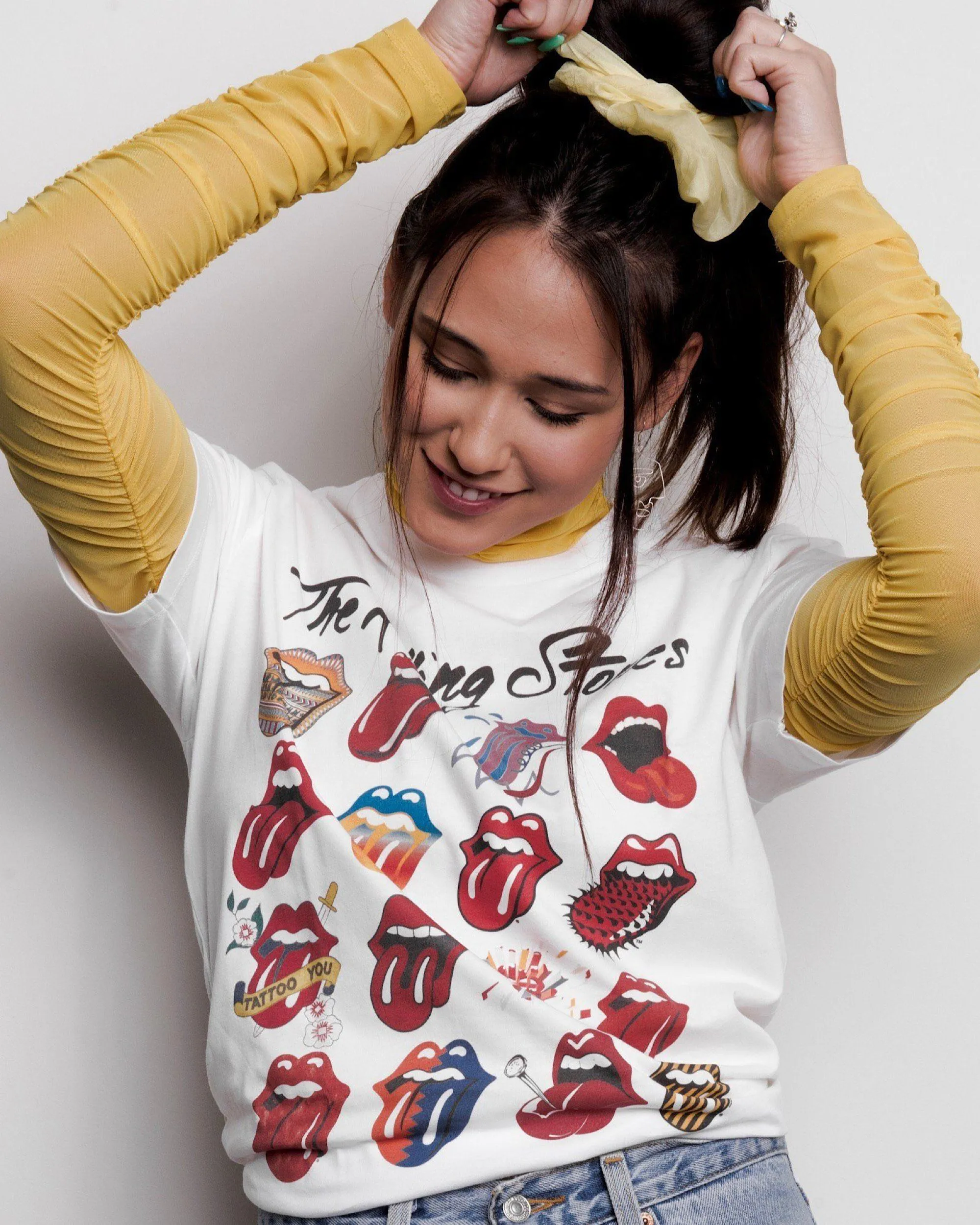 Rolling Stones Licks Over Time White Tee