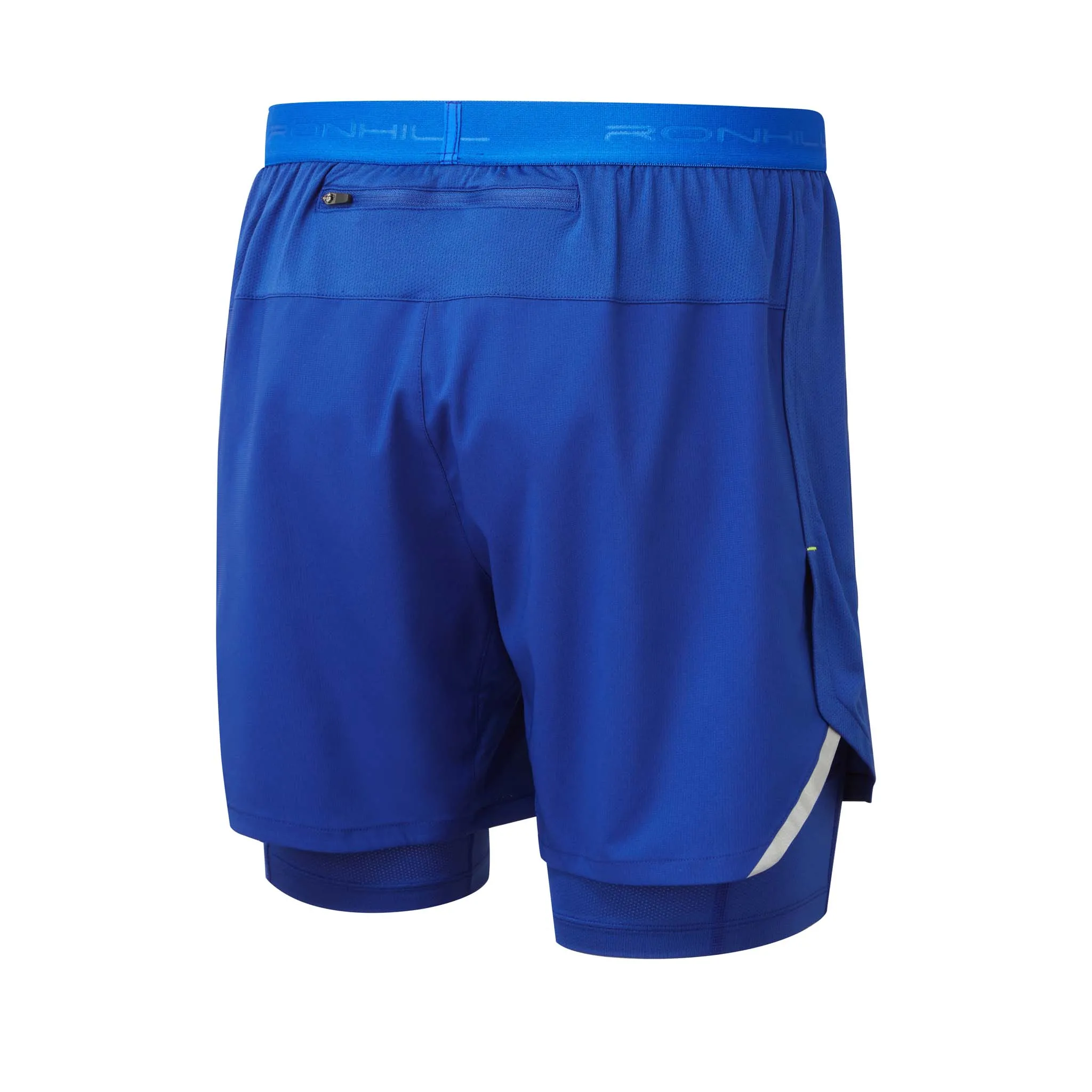 Ronhill | Men's Tech 5" Twin Short - Ocean/Citrus