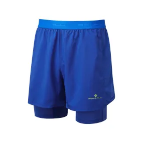 Ronhill | Men's Tech 5" Twin Short - Ocean/Citrus