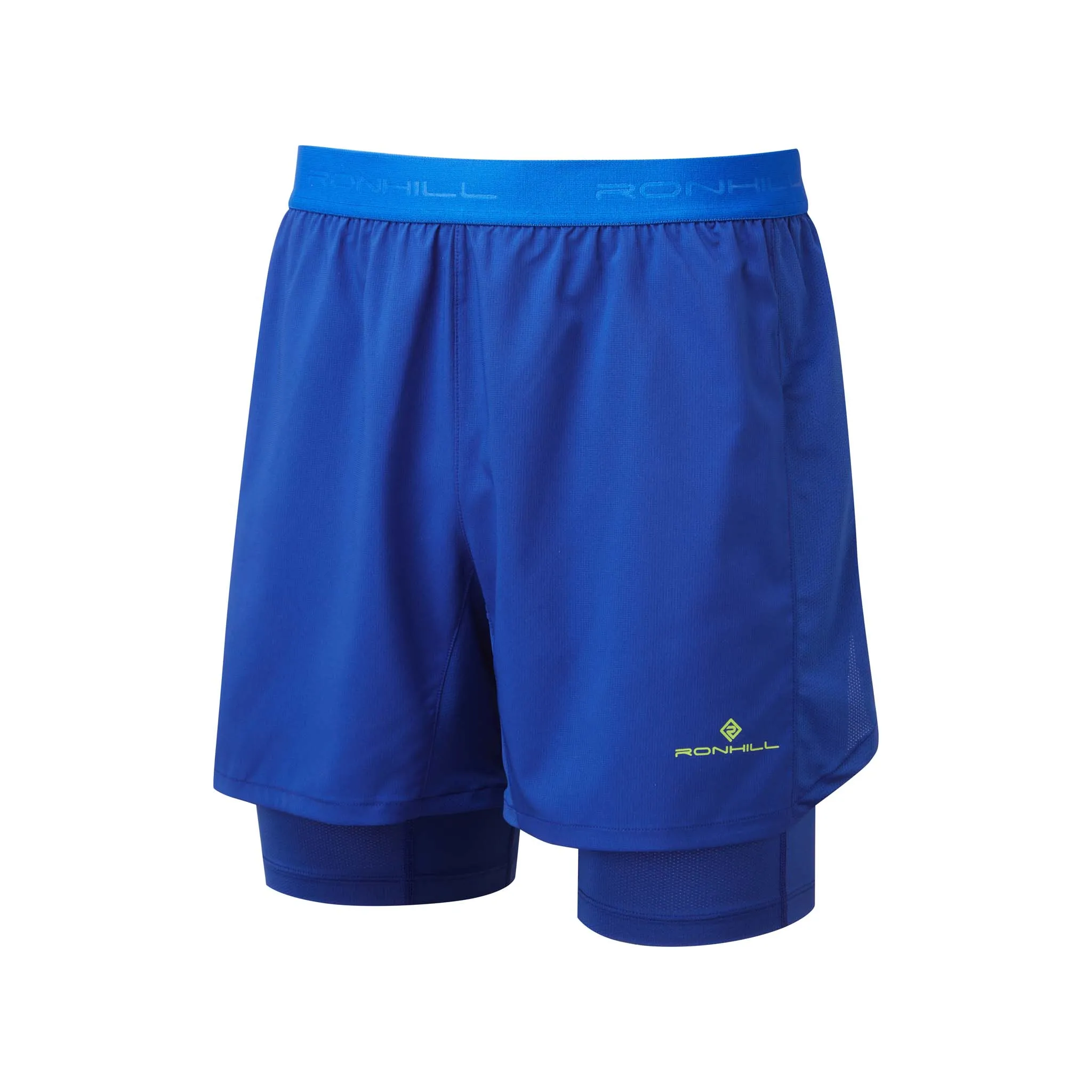 Ronhill | Men's Tech 5" Twin Short - Ocean/Citrus