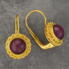 Ruby Love Knot Earrings