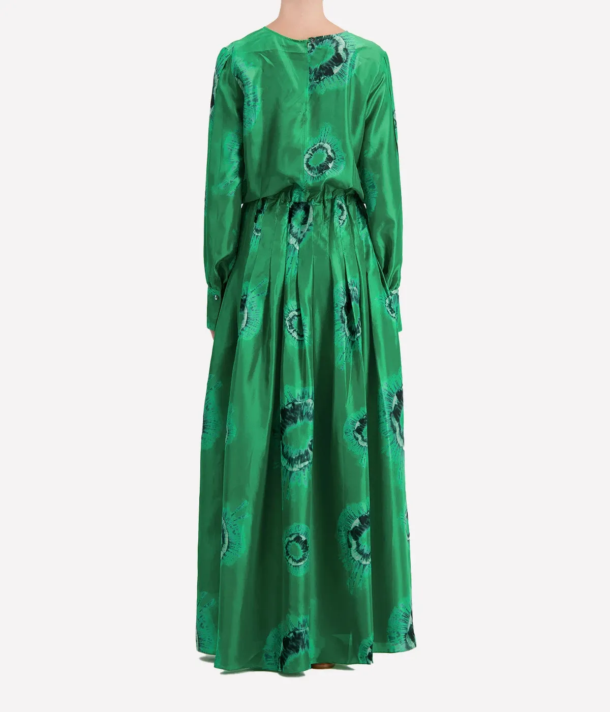 Santarcangelo Long Dress in Mint Pattern