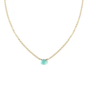 Short Gemstone Necklace - Chalcedony