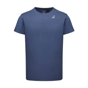 T-shirt Uomo K-Way Le Vrai Edouard Blu Indigo