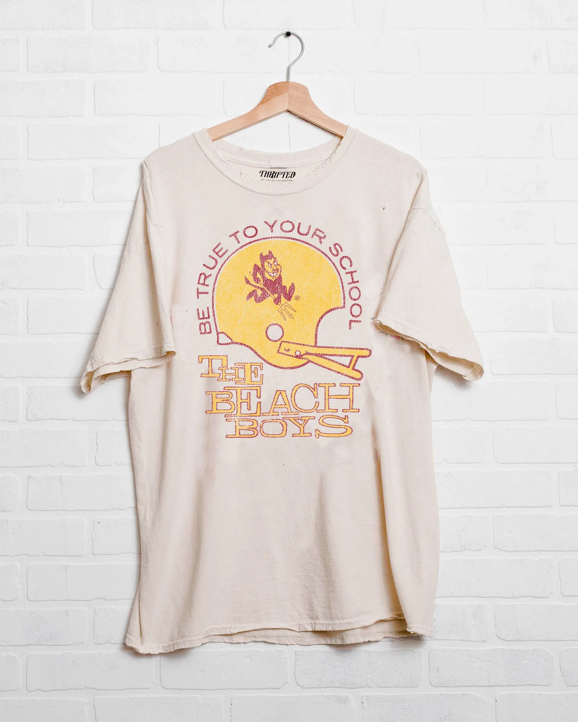 The Beach Boys Arizona State True To Your School Off White Thrifted Tee