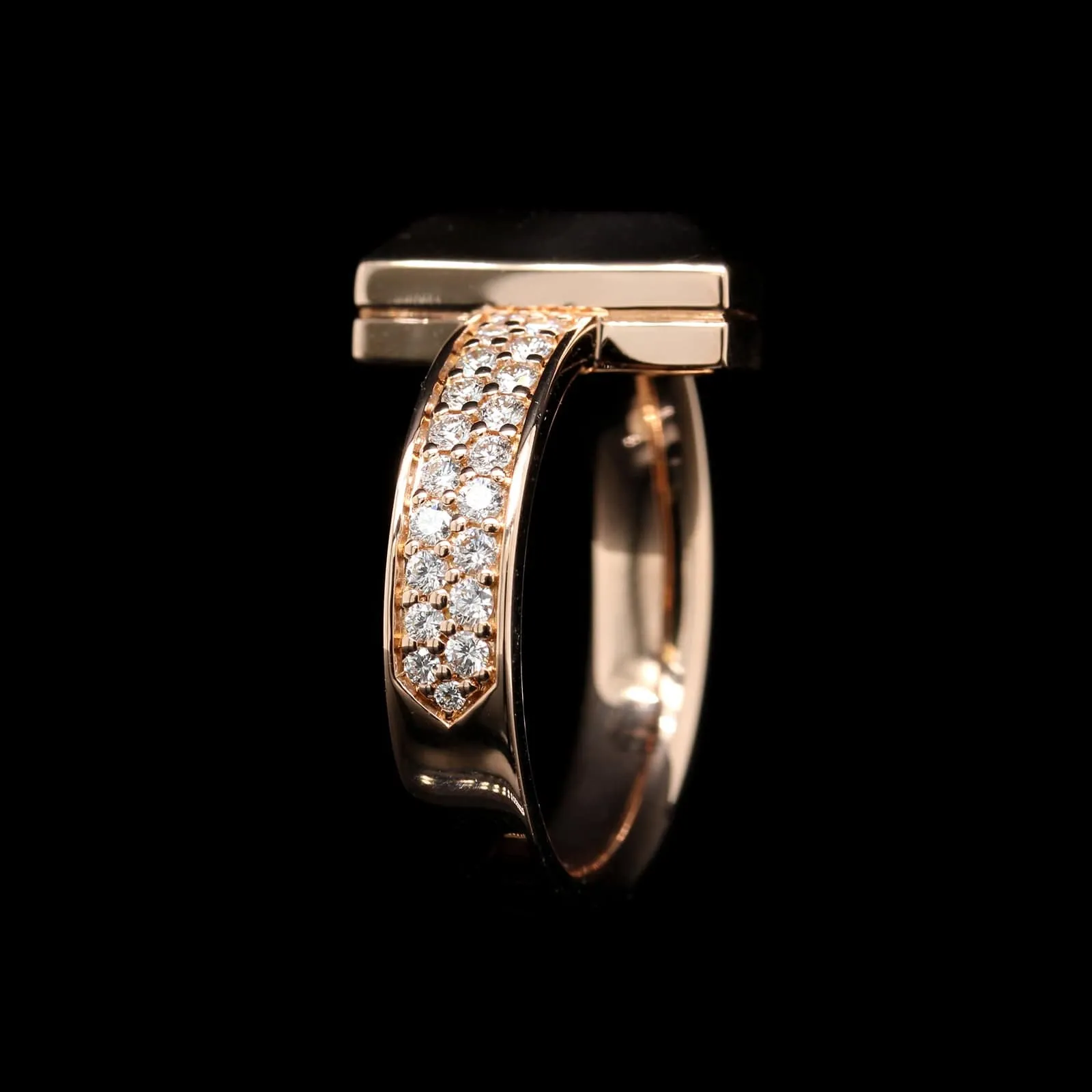 Tiffany & Co. Rose Gold Estate Diamond T1 Ring