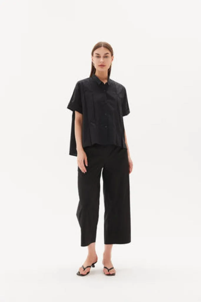 Tirelli - Inverted Pleat Detail Shirt - Black