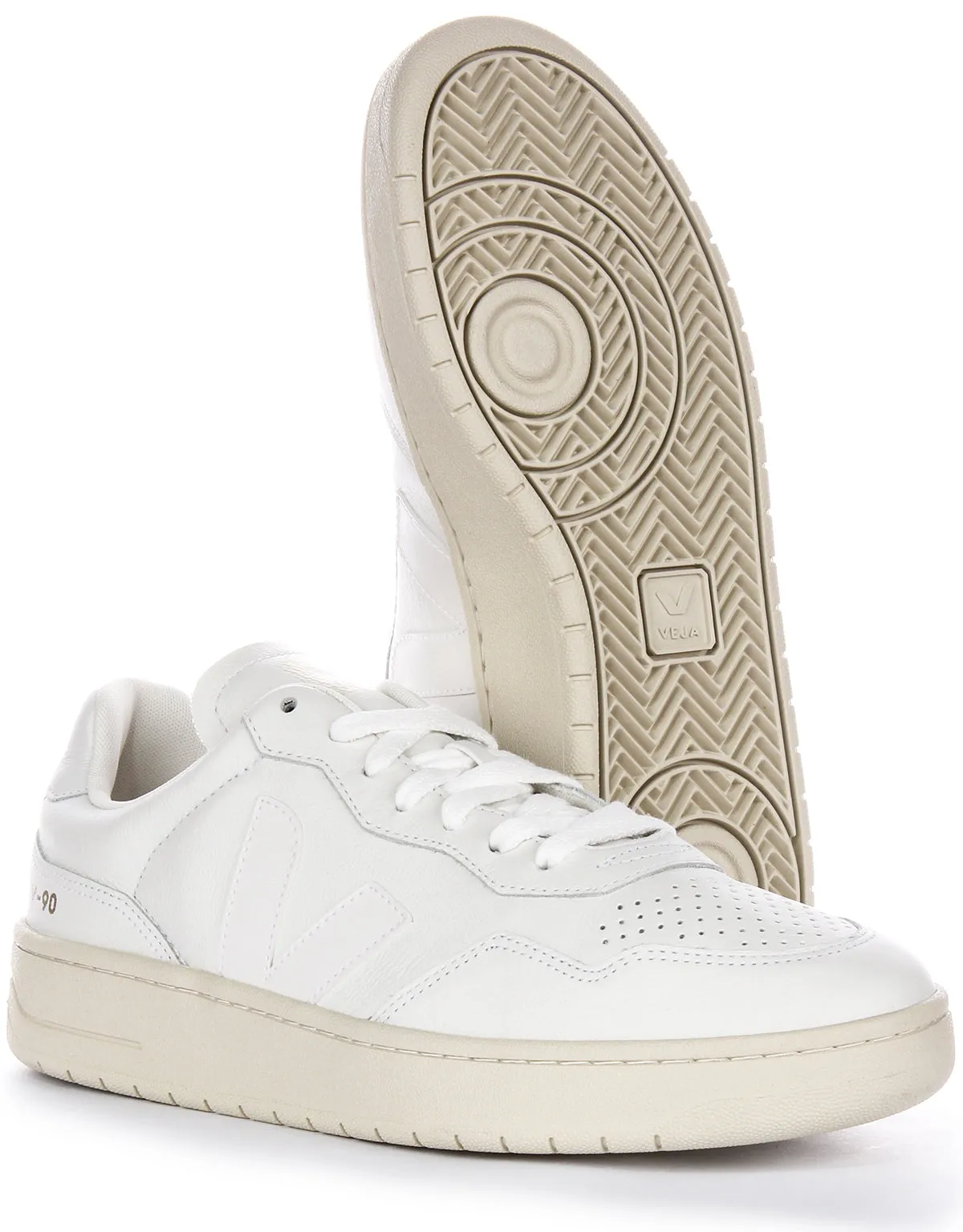 Veja V 90 Leather In Off White For Women