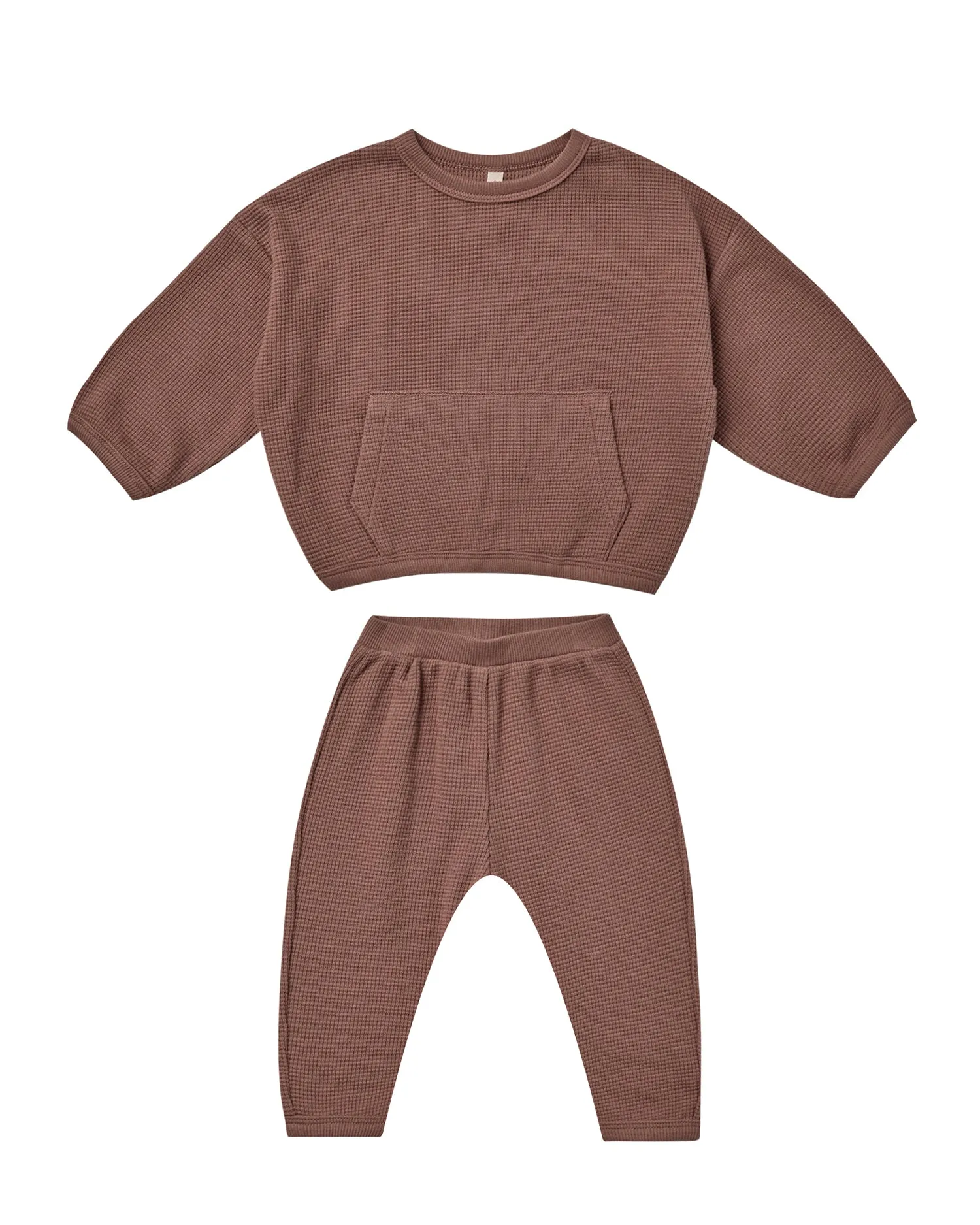 Waffle Top   Pants Set – Pecan