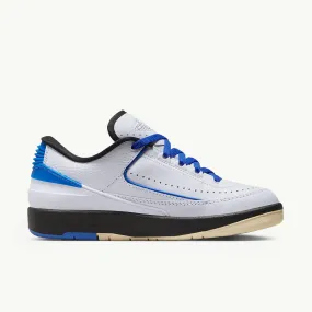 WOMENS AIR JORDAN 2 RETRO LOW WHITE VARSITY ROYAL BLACK MUSLIN