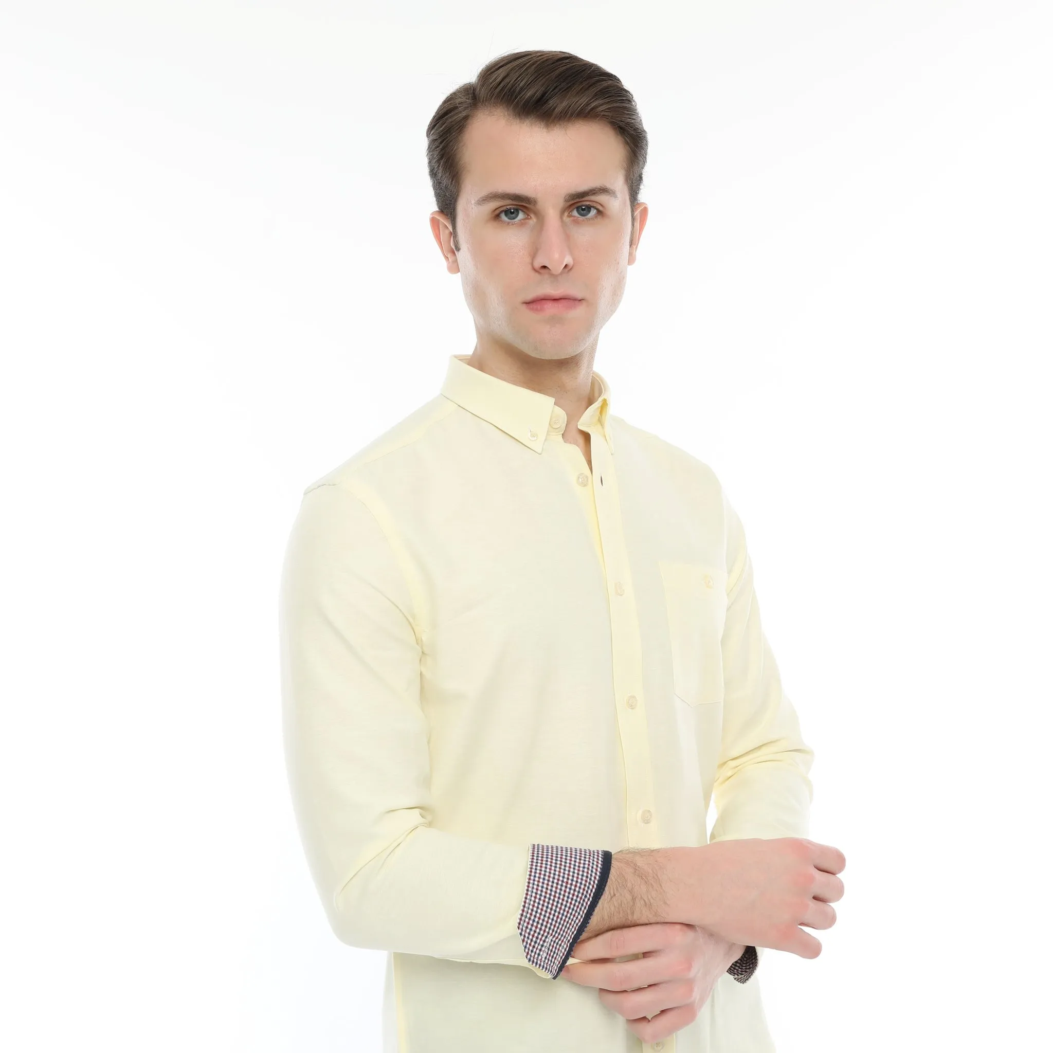 Xact Mens Button Down Oxford Shirt - Long Sleeved