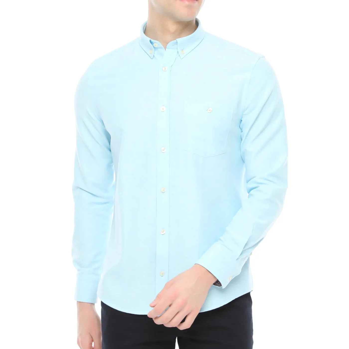 Xact Mens Button Down Oxford Shirt - Long Sleeved