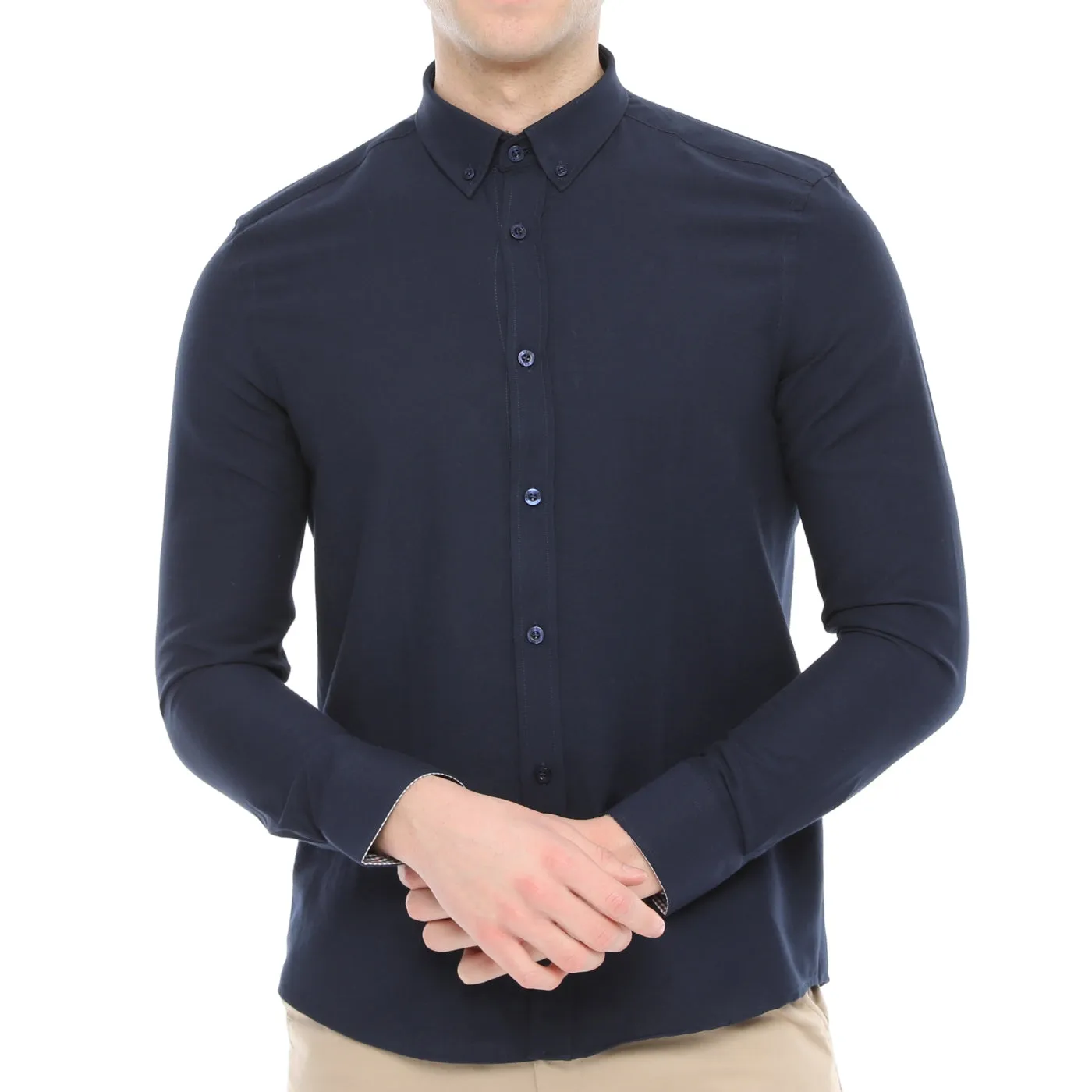 Xact Mens Button Down Oxford Shirt - Long Sleeved