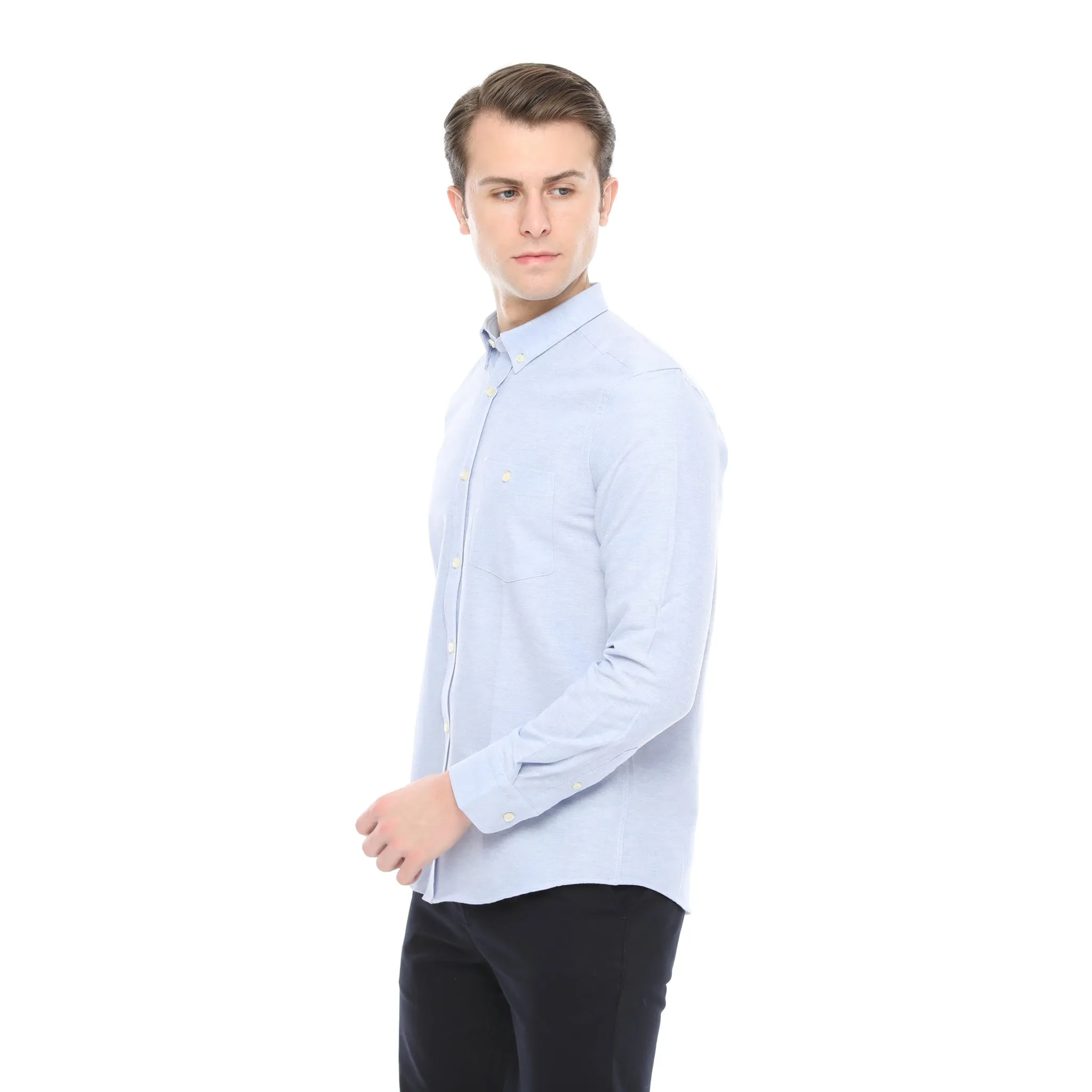 Xact Mens Button Down Oxford Shirt - Long Sleeved