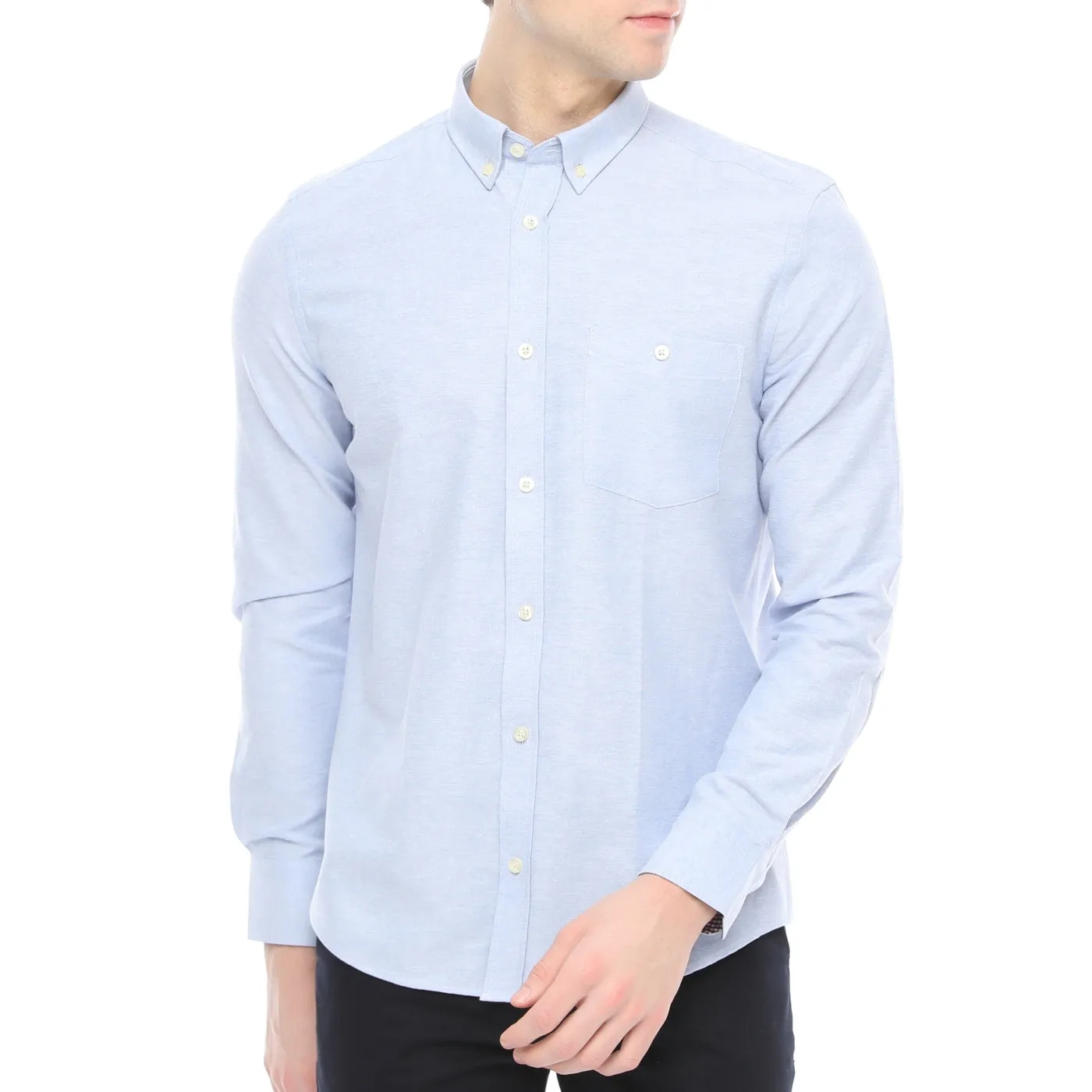 Xact Mens Button Down Oxford Shirt - Long Sleeved